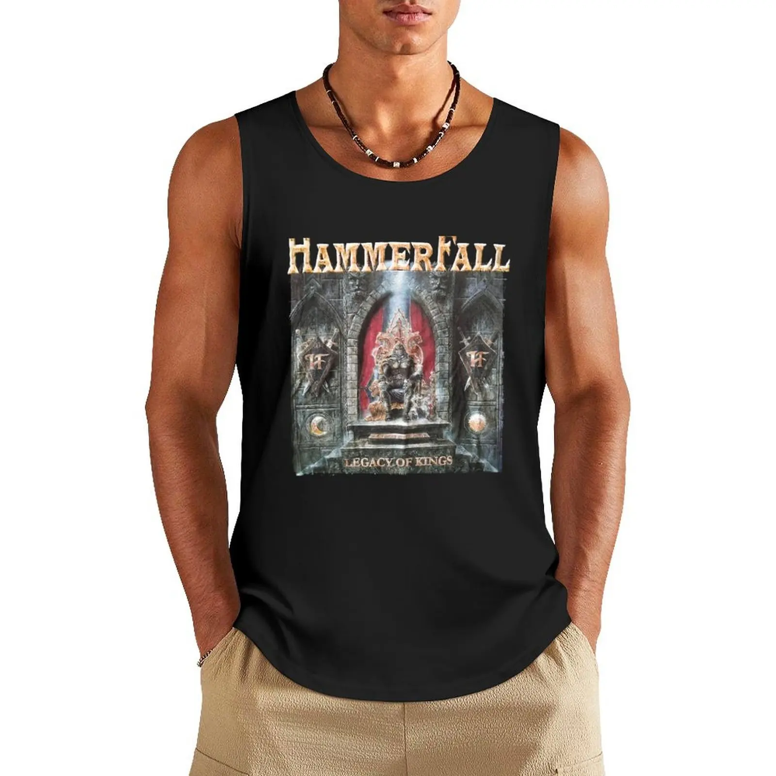 

HammerFall Tank Top Male clothes bodybuilding men clothes Sleeveless T-shirt