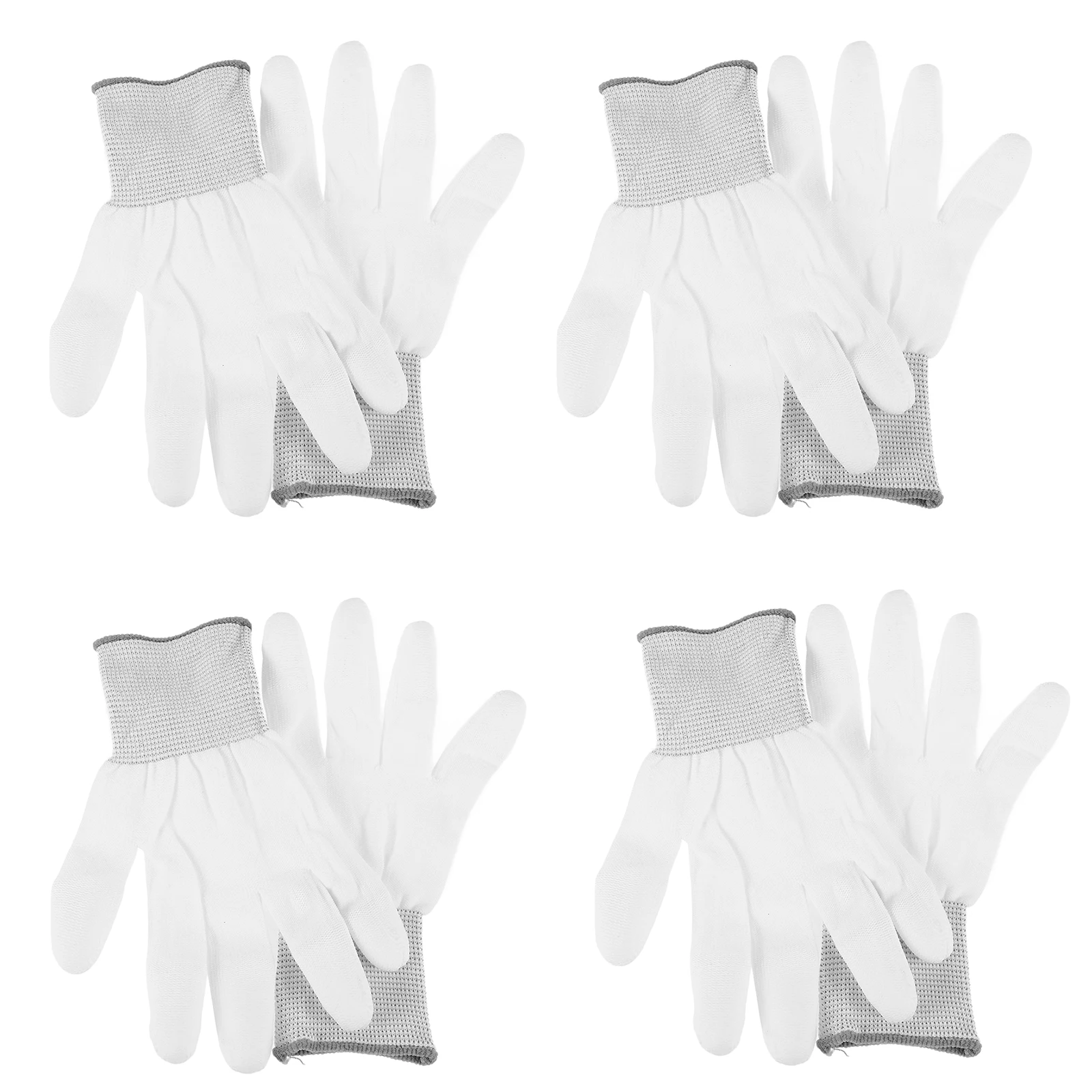 

12Pairs PU Coating Gloves Anti Static Quilting Grip for Quilters Hospital Nylon Reusable Comfortable Fit Lightweight