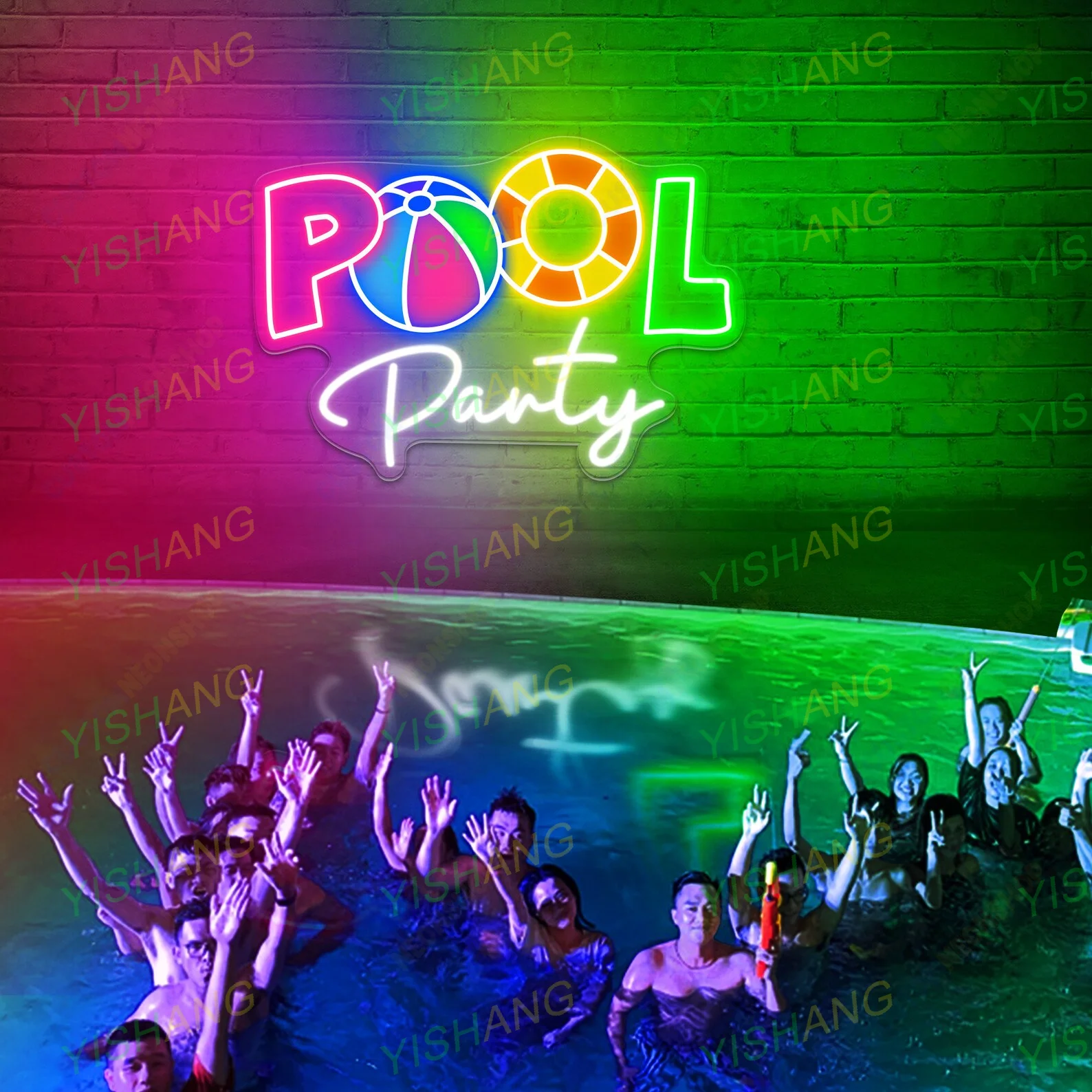 Summer Pool Party Neon Sign, Custom Party Led Light Sign, Swimming Pool LED Neon Sign, Pool Party Neon Sign, Personalization Poo