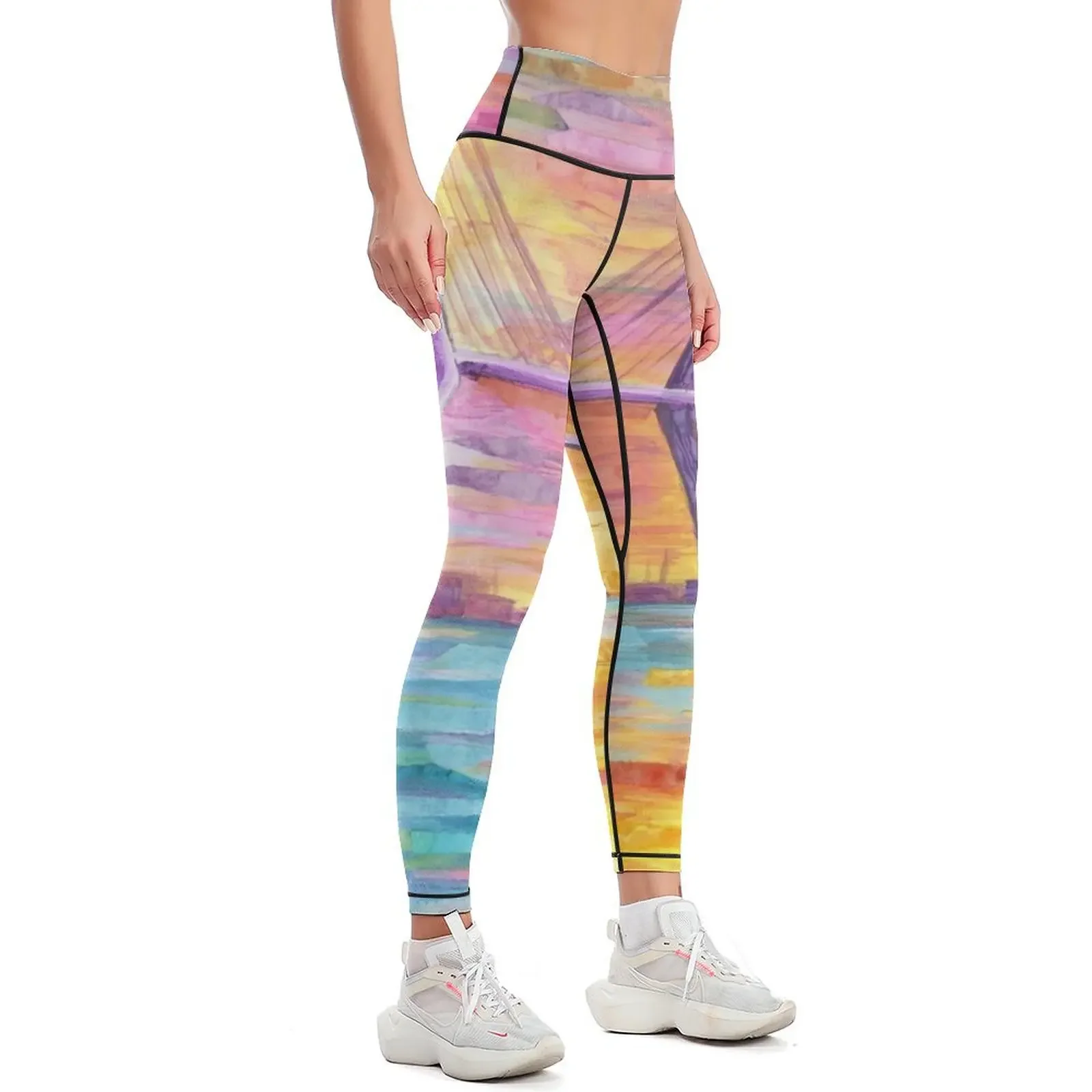 Harbor Sunset Leggings Fitness's gym clothes sportswear gym jogging pants sportswear woman gym 2025 Womens Leggings