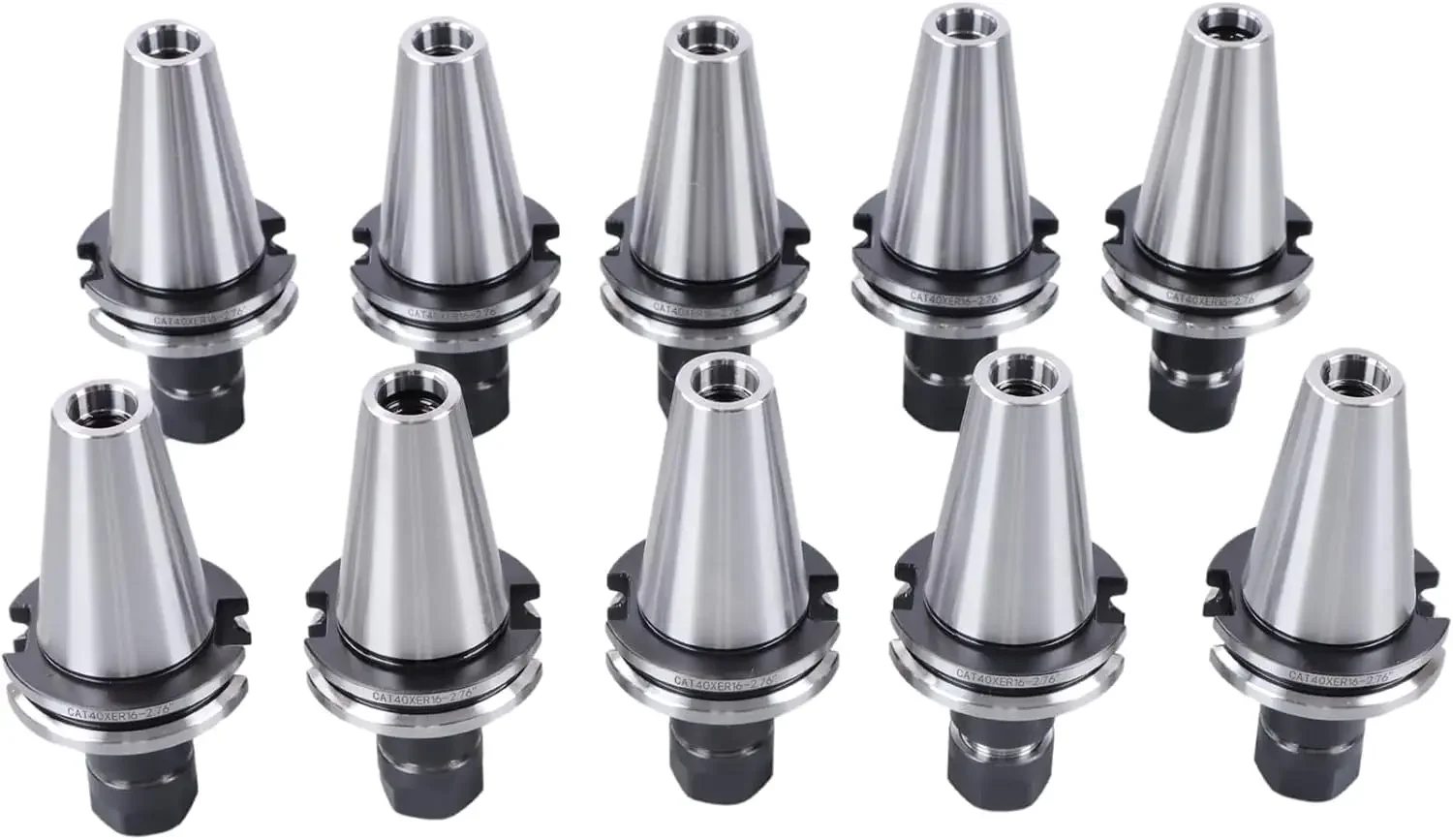 10pcs CAT40-ER16 2.76" Collet Chuck Tool Holder for CNC Chucks or Brackets of Drilling Machines, Milling Machines