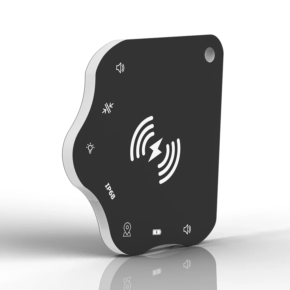 Tarjeta de seguimiento de cartera con carga inalámbrica, funciona con Apple Find My, tarjeta de seguimiento ultradelgada, buscador de tarjetas, resistente al agua IPX68