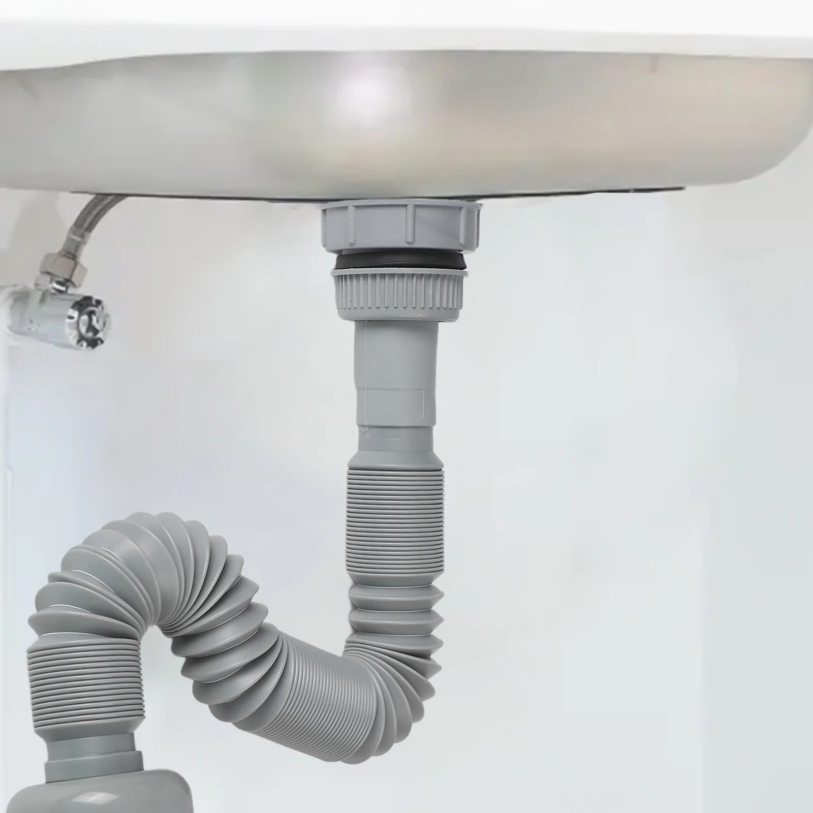 1Pcs Kitchen Sink Drain Pipe Expandable Connecting Hose For 32/45/56mm Interface Smell Prevention ABS Basin Sink Drain Hose