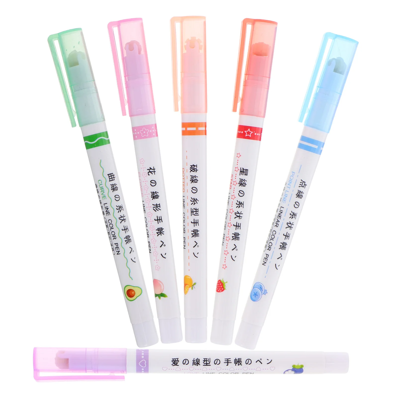 6Pcs Pastel Highlighter Pens Chisel Tip Vibrant Colors Soft Tip Longlasting Easy Highlight for School Office Study Notes