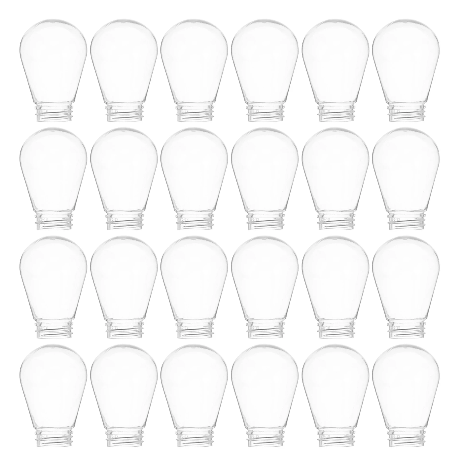 30pcs Transparent Lamp Bulb Covers E27 Plastic Light Bulb Cage Guard Replacement Clear Lampshade For Home Patio Yard Garden