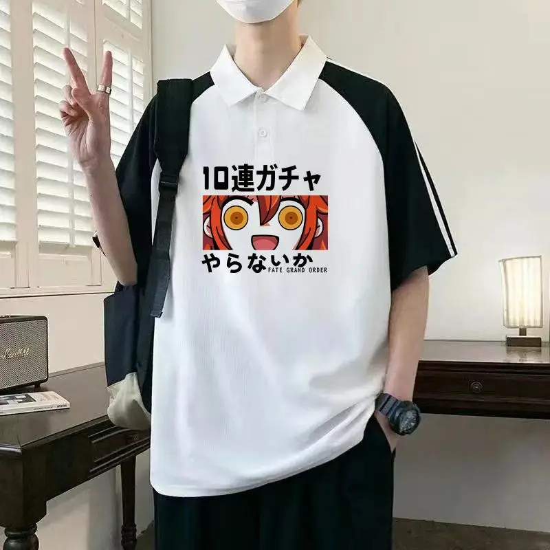 

FGO Gudako Anime Male Fate/Grand Order Destiny Merchandise Summer Two-Dimensional Black Jeanne D'arc Polo Shirt