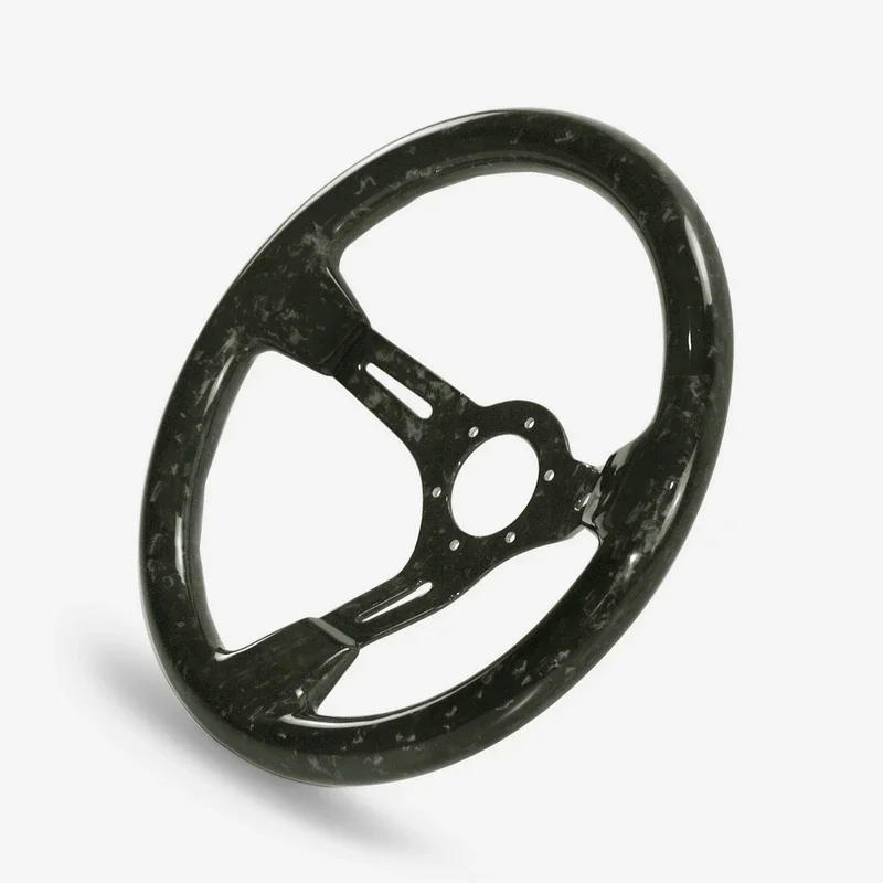 R Type Forged Carbon Fiber Steering Wheel (350mm diameter, deep around 60mm, 6 bolts 70mm PCD) Universal Fit