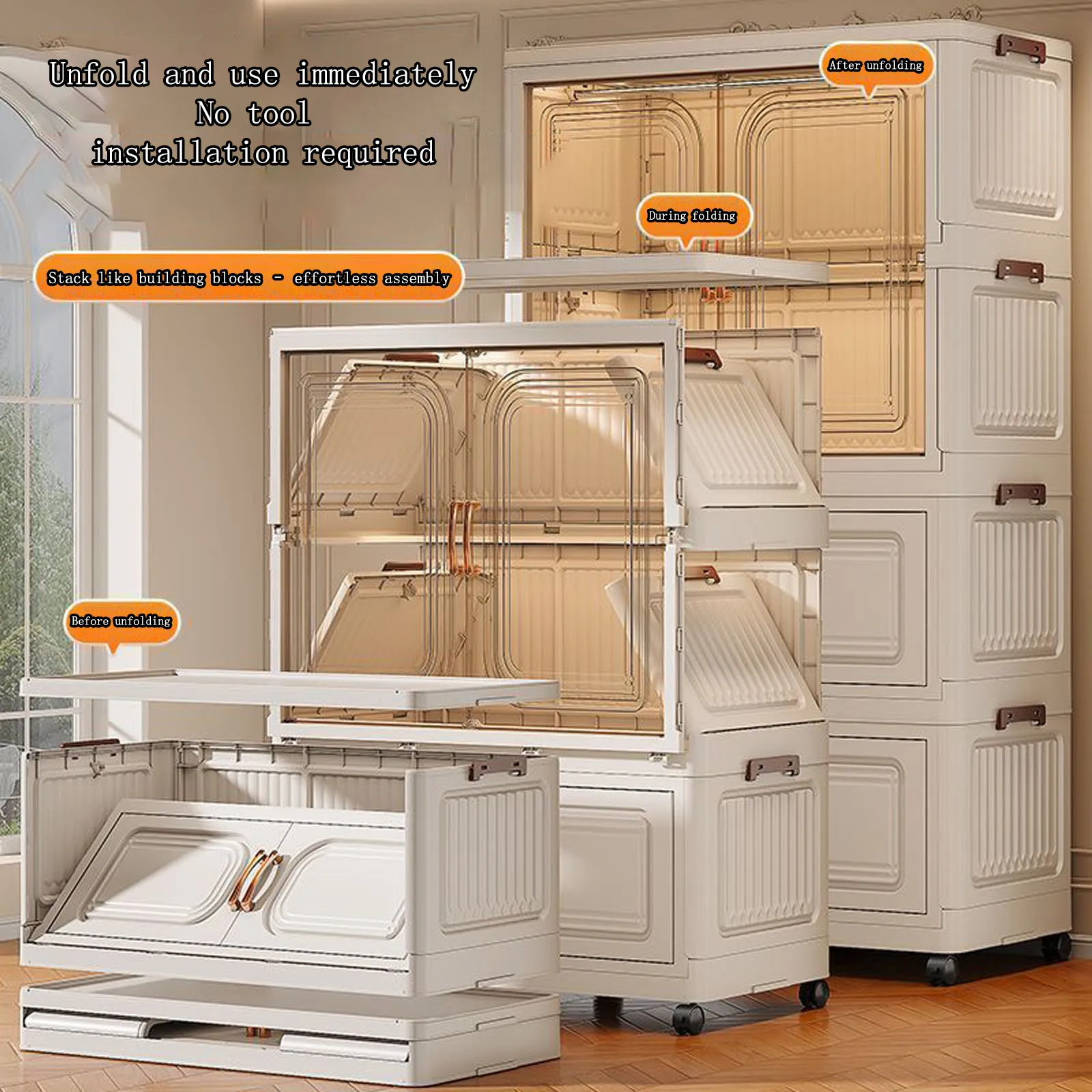 China's Preferred Free Installation Simple Wardrobe Home Clothes Blankets Storage Cabinets Children's Wardrobes Folding