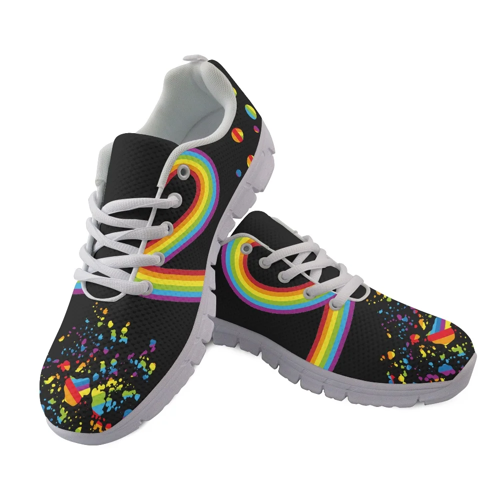 Thương Hiệu Cho Nam Giày Nhẹ Thoáng Giày Graffiti Rainbow In Hình Giày Size Lớn 35-48 Lưới nam Huấn Luyện Viên