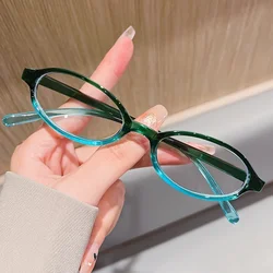 Small Oval Clear Lens Glasses Frames Cute Candy Color Cosplay Costume Decorative Glasses Computer Spectacles Women