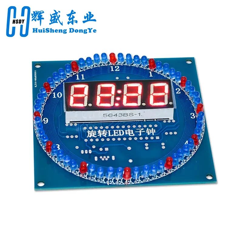 Display a LED rotante Sveglia Modulo orologio elettronico Lampada ad acqua Kit fai da te Controllo della luce Temperatura DS1302 C8051 MCU STC15W408AS