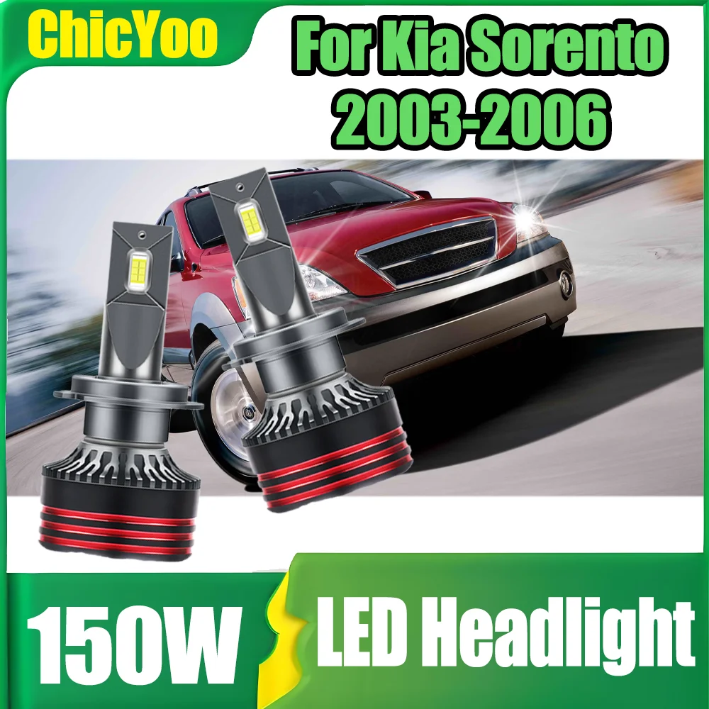 

30000LM H7 LED Car Headlights 3570 CSP Chips 6000K White 150W Auto Headlamp Bulbs Plug and Play 12V For Kia Sorento 2003-2006