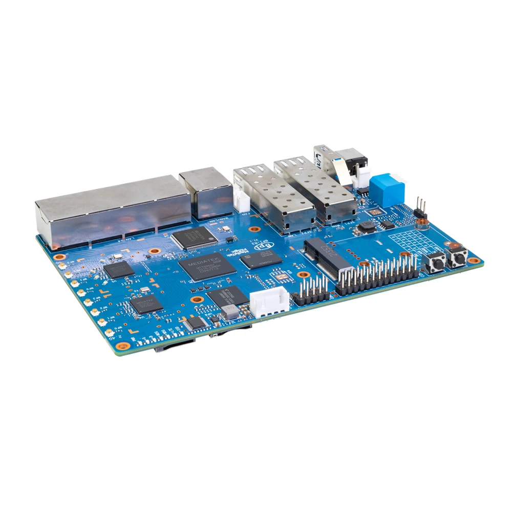 Banana Pi BPI-R3 WiFi 6 OpenWrt Router Board MT7986 2GB DDR4 8G eMMC 2.5G SFP 5-Port Gigabit M.2 High-performance home gateway