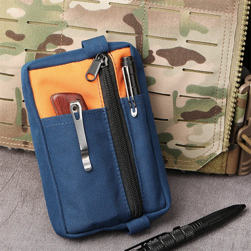 EDC Pouch Pocket Organizer EDC Pocket Organizer for Men Nylon Small EDC Utility Pouch Utility Pocket Organizer Hold Flashlight