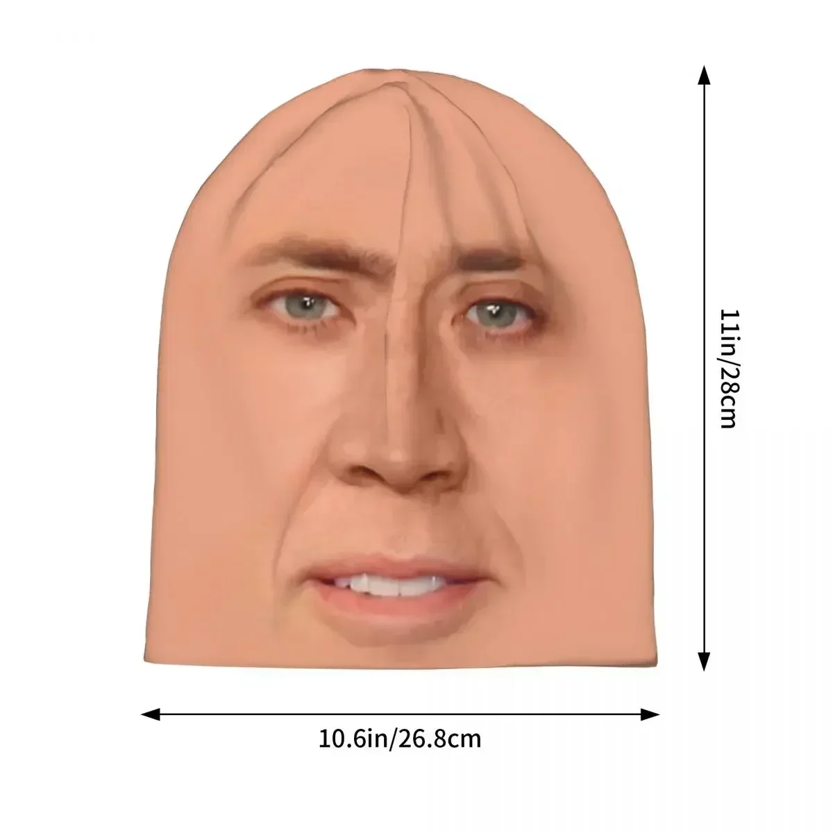 Nicolas Cage - Face Skullies Beanies Hats Warm Autumn Winter Outdoor Cap Knitted Bonnet Caps for Men Women Adult