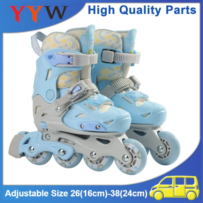 

Flashing 4 Wheels Skete Shoes Inline Roller Skates Adjustable Size For Kids Boys Girls Outdoor Skating Train Sneakers Gift 2025