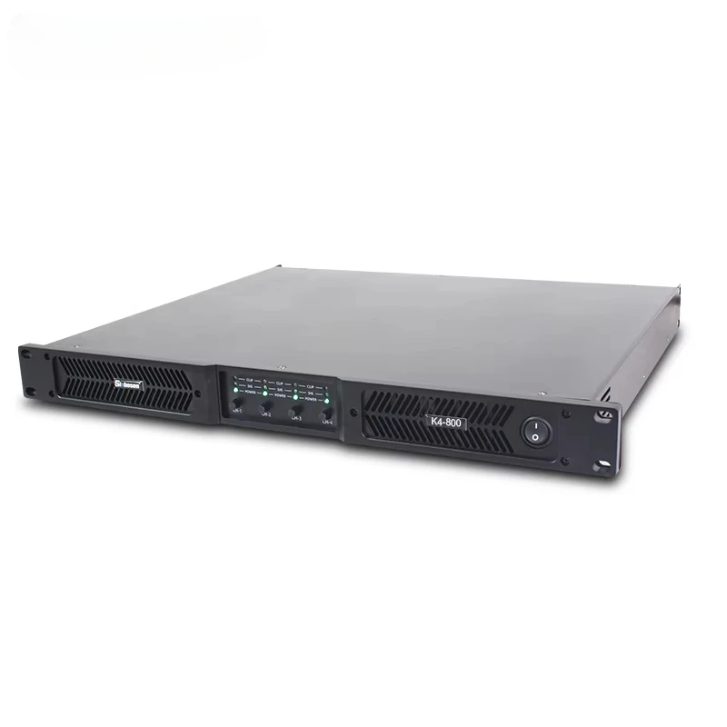 K4-800 Power Amplifier 4 Channel Class d Sound 1u 800 Watts Digital Amplificador Professional
