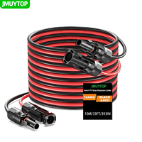 JMUYTOP 33FT/10M Solar Panel Extension Cable 10AWG 6mm2 For Jakery/Renogy/Anker/EF ECOFLOW/ BougeRV Photovoltaic solar charger