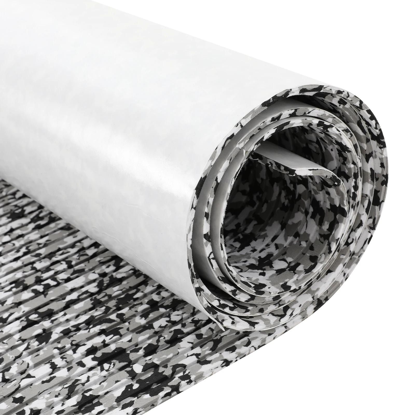 240 x 90 cm selbstklebendes Bootsbodenlaken, rutschfeste Bodenmatte für Yacht, Boot, Kajak, Terrassendielen, Surfbretter, Grün/Gelb/Blau/Grau