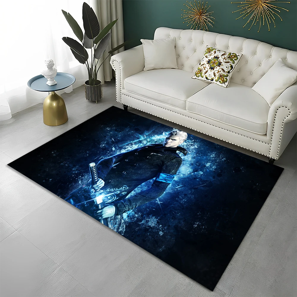 DMC Game D-Devil May Cry Gamer Carpet Rug for Home Living Room Bedroom Sofa Doormat Decor,kid play Area Rug Non-slip Floor Mat