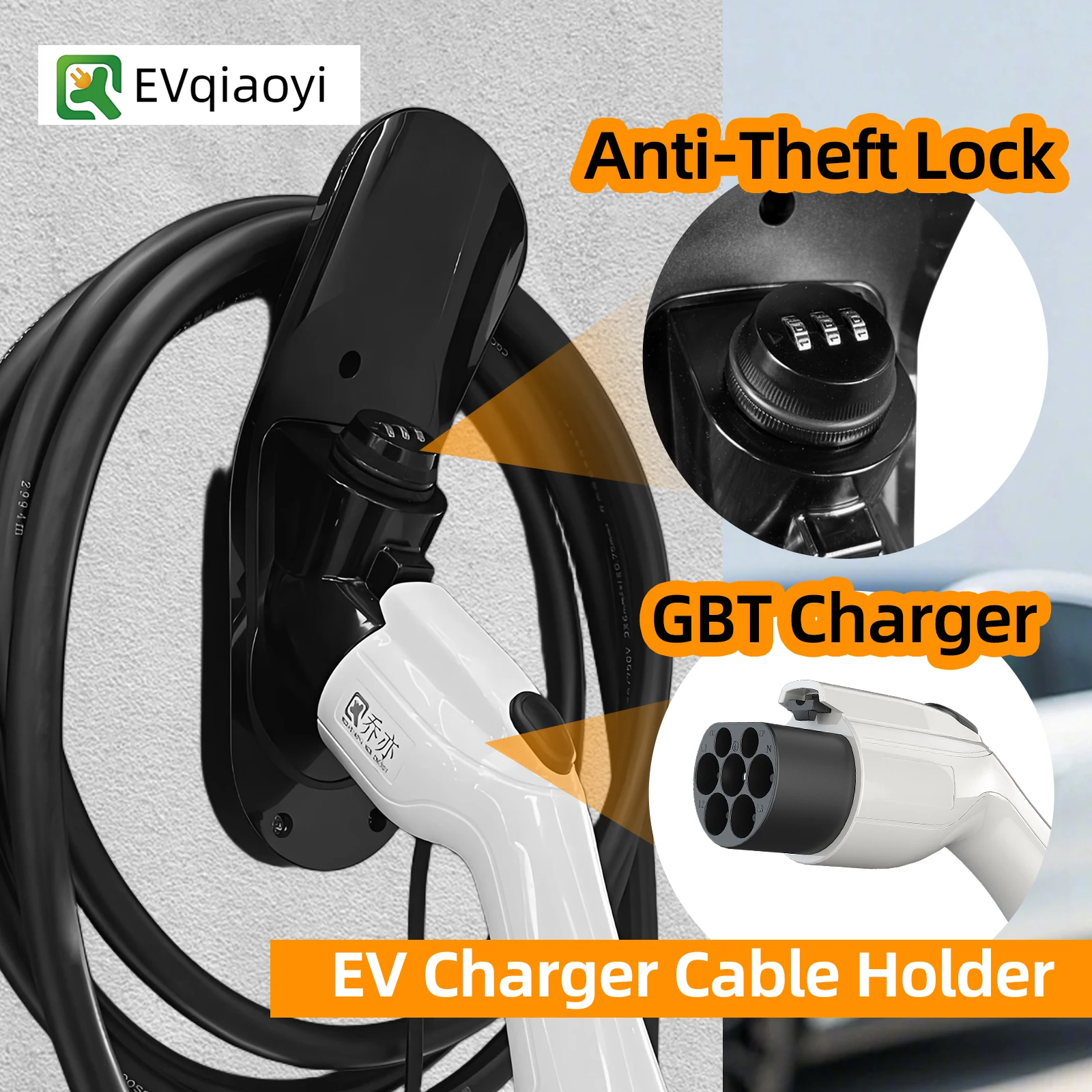 Charging Gun Head nozzle Holder Anti-theft Lockable  EV charging pile  Bracket Fixing Base Hook lock GBT - Image 5