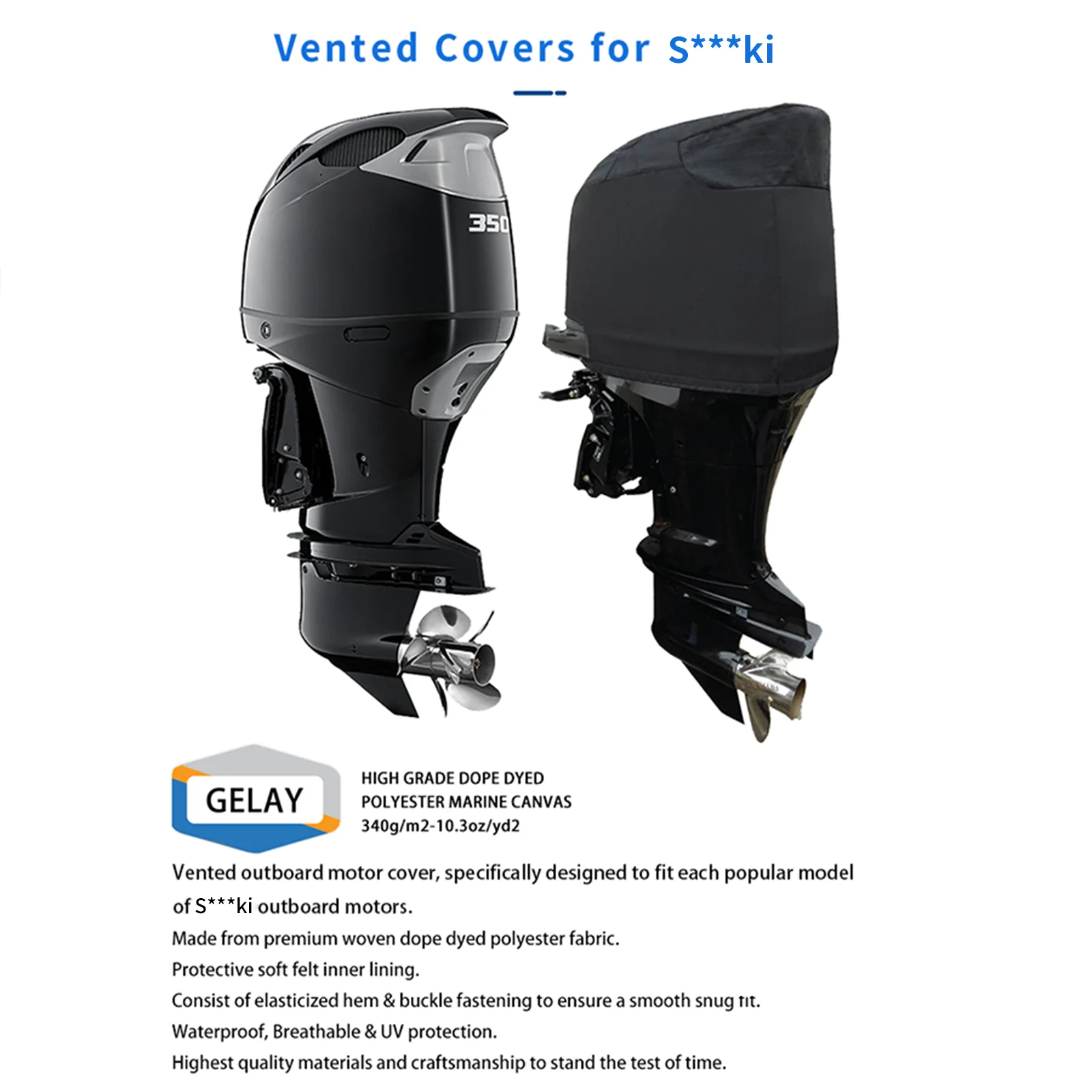 أغطية تهوية مخصصة لميض البحرية لمحركات سوزوكي 20 HP الخارجية DF15A، DF20A(2012) #3