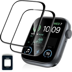 Film de protection pour Apple Watch, protecteurs d'écran incurvés 3D, iWatch Series 8, 7, SE, 6, 5, 4, 3, Ultra 49mm, 44mm, 45mm, 40mm, 41mm, 42mm, 38mm