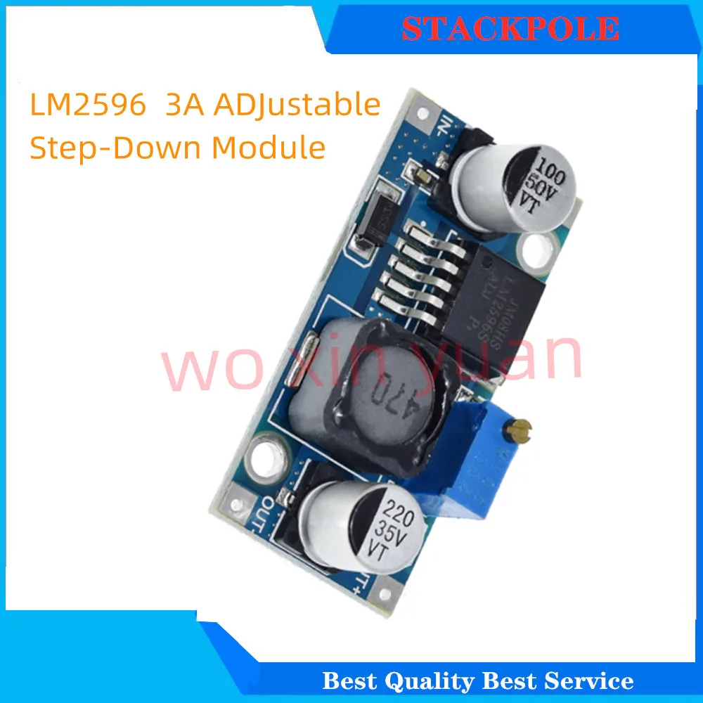 

10pcs LM2596 S-ADJ DC-DC Step-down Power Supply Module 3A Adjustable Step-down Module LM2596S Voltage Regulator 24V 12V 5V 3V