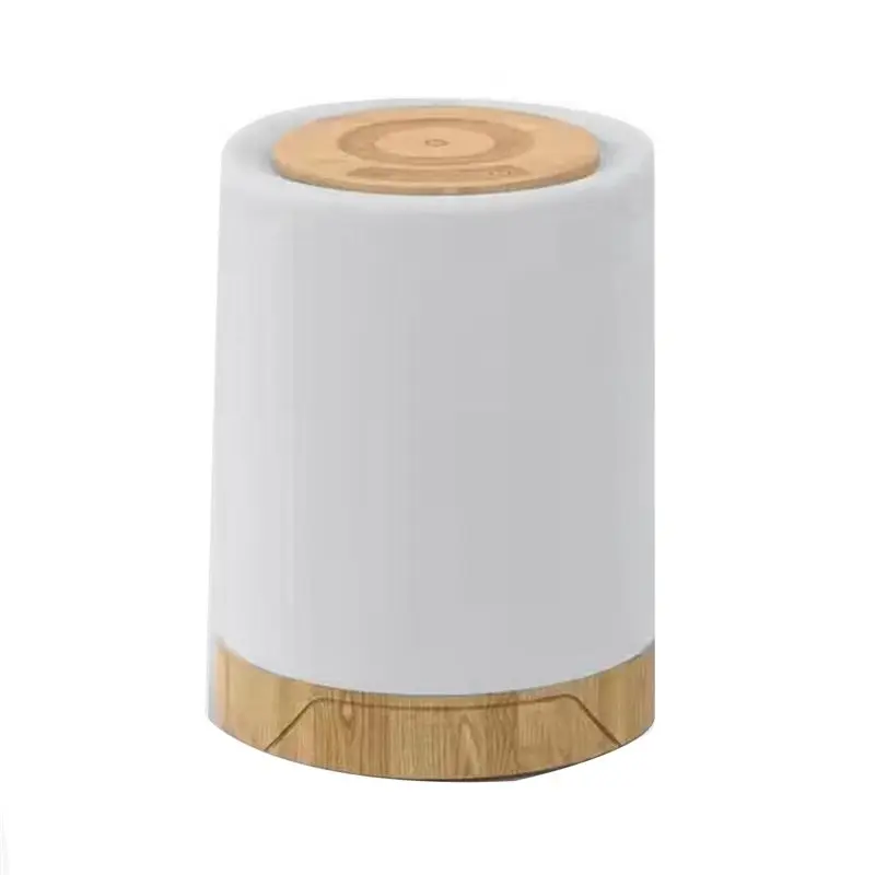 AA19 LED Bedside Lamp Touch Dimmable with 7 Colours and 4 Modes Wood Grain Night Light USB Rechargeable Table Lamp