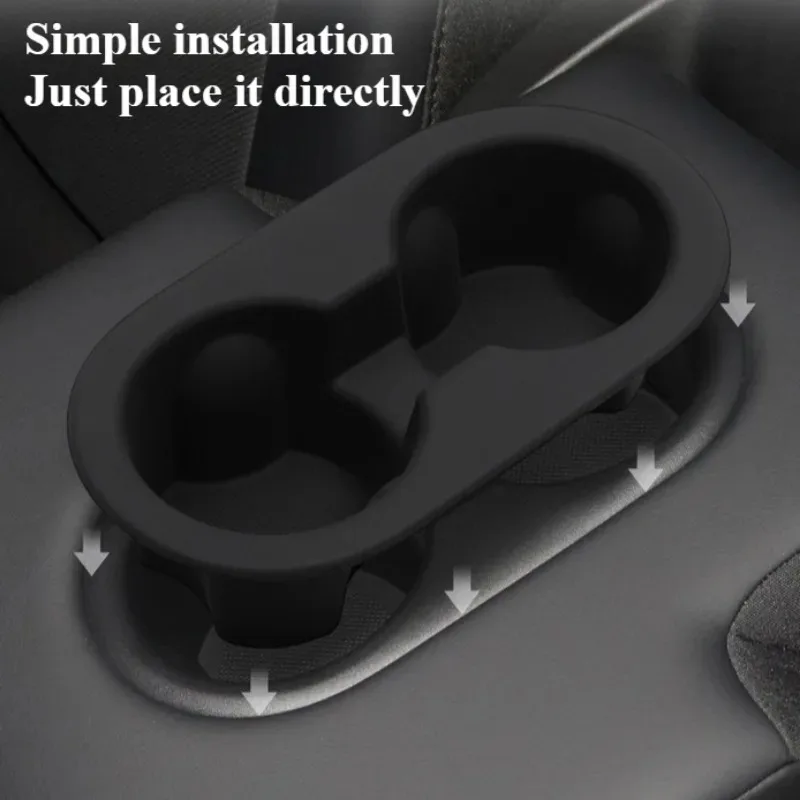 Porte-gobelet automatique pour Tesla Model Y/YL Juniper 2025, boîte de rangement pour console centrale, insert antidérapant, porte-gobelet, accessoires intérieurs de voiture