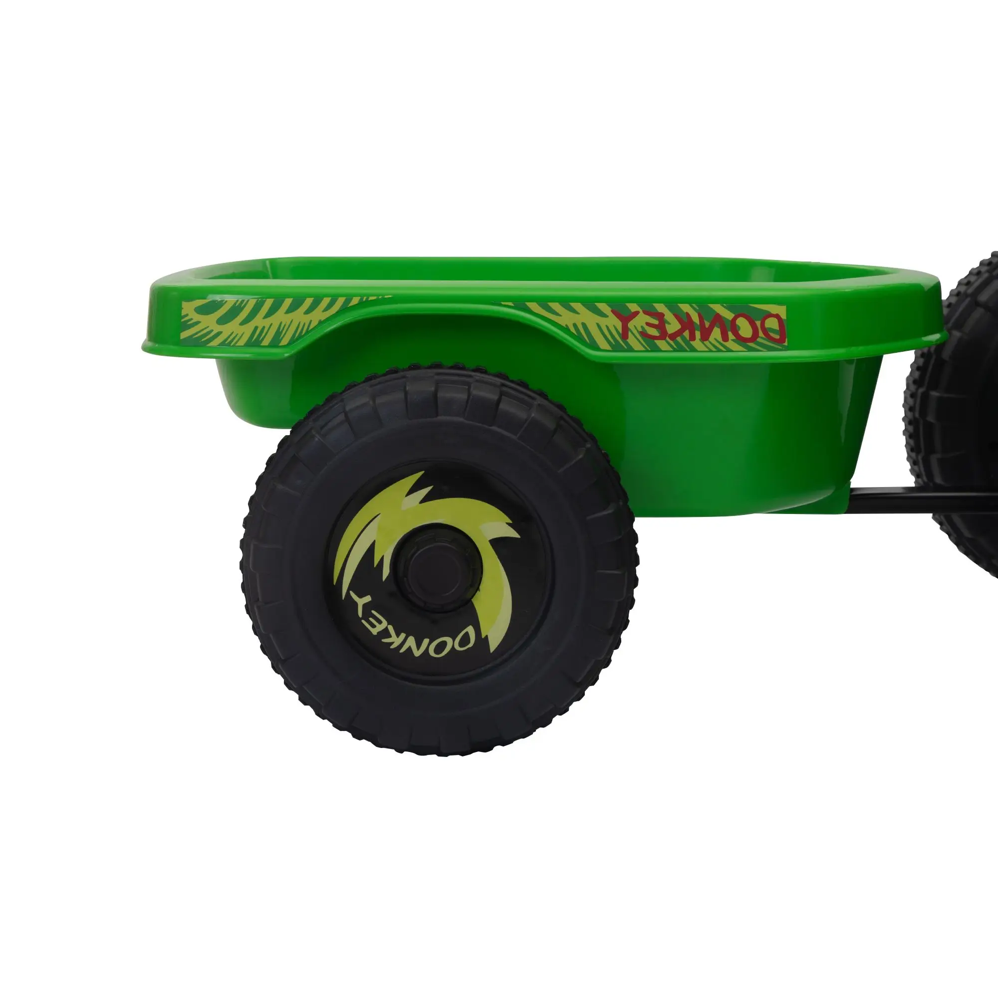 ATV elétrico infantil de 6 V, passeio de carro infantil com reboque, música, Bluetooth e display de energia para meninos e meninas, verde