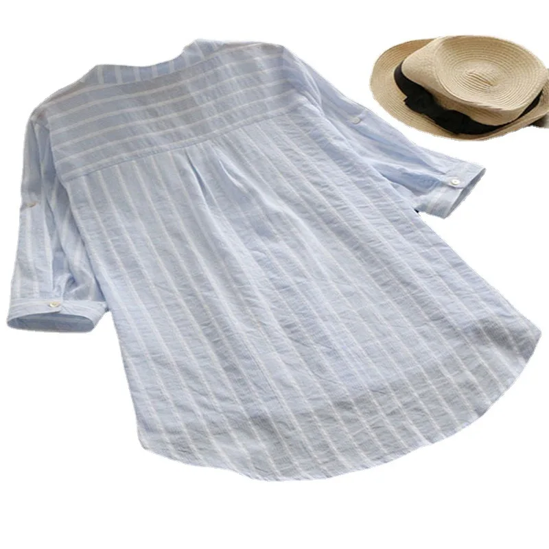 

Spring New Casual V-neck Women's Shirt European and American Women's Clothing