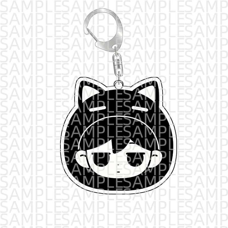 Game OMORI MARI OMORI AUBREY KEL HERO Q-Style Cat-Shaped Design Acrylic Pendant Keychains Bag Decorations