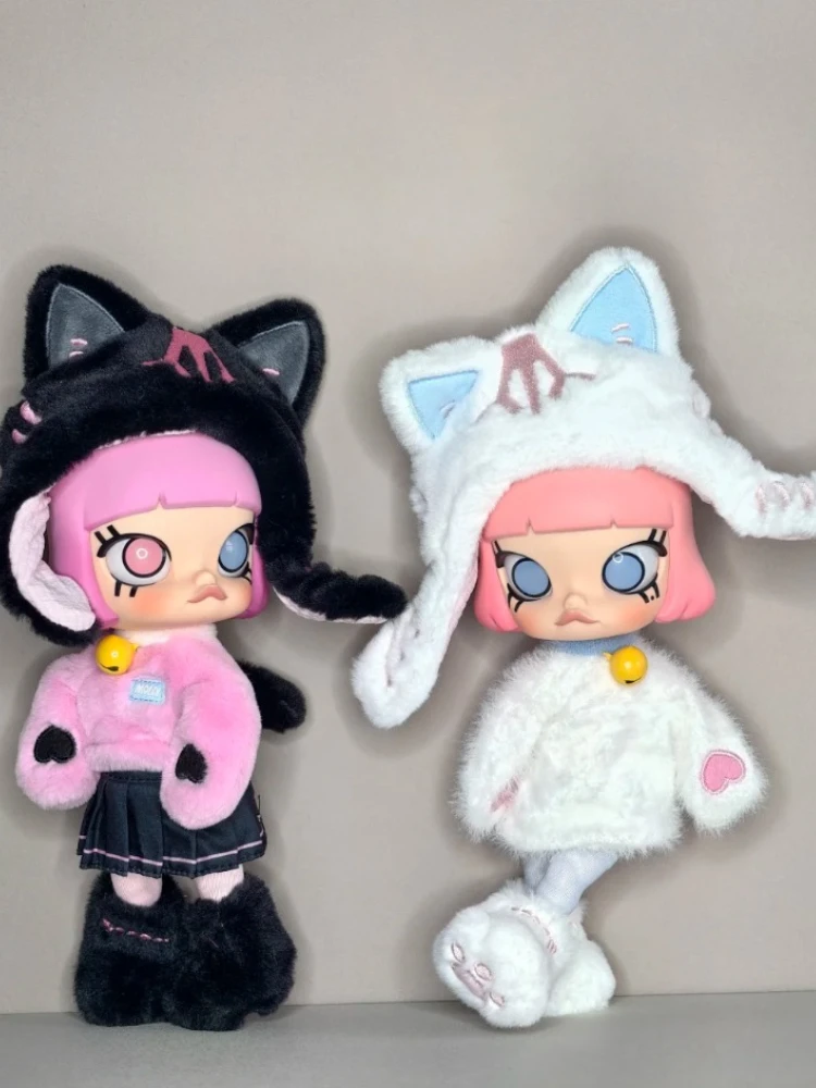 POPMART مولي بيكابو 1/8 سلسلة شخصيات الحركة صندوق أعمى ألعاب عصرية دمى تماثيل قطة سوداء ديكور المنزل نموذج سطح المكتب الهدايا