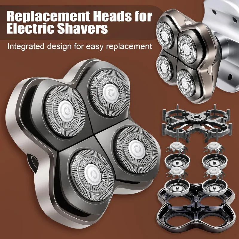Pro 4 Head Replacement Blade Compatible with Skull Pitbull/Butterfly Kiss Pro/Palm Shavers Wet&Dry Washable Electric Shaver Head