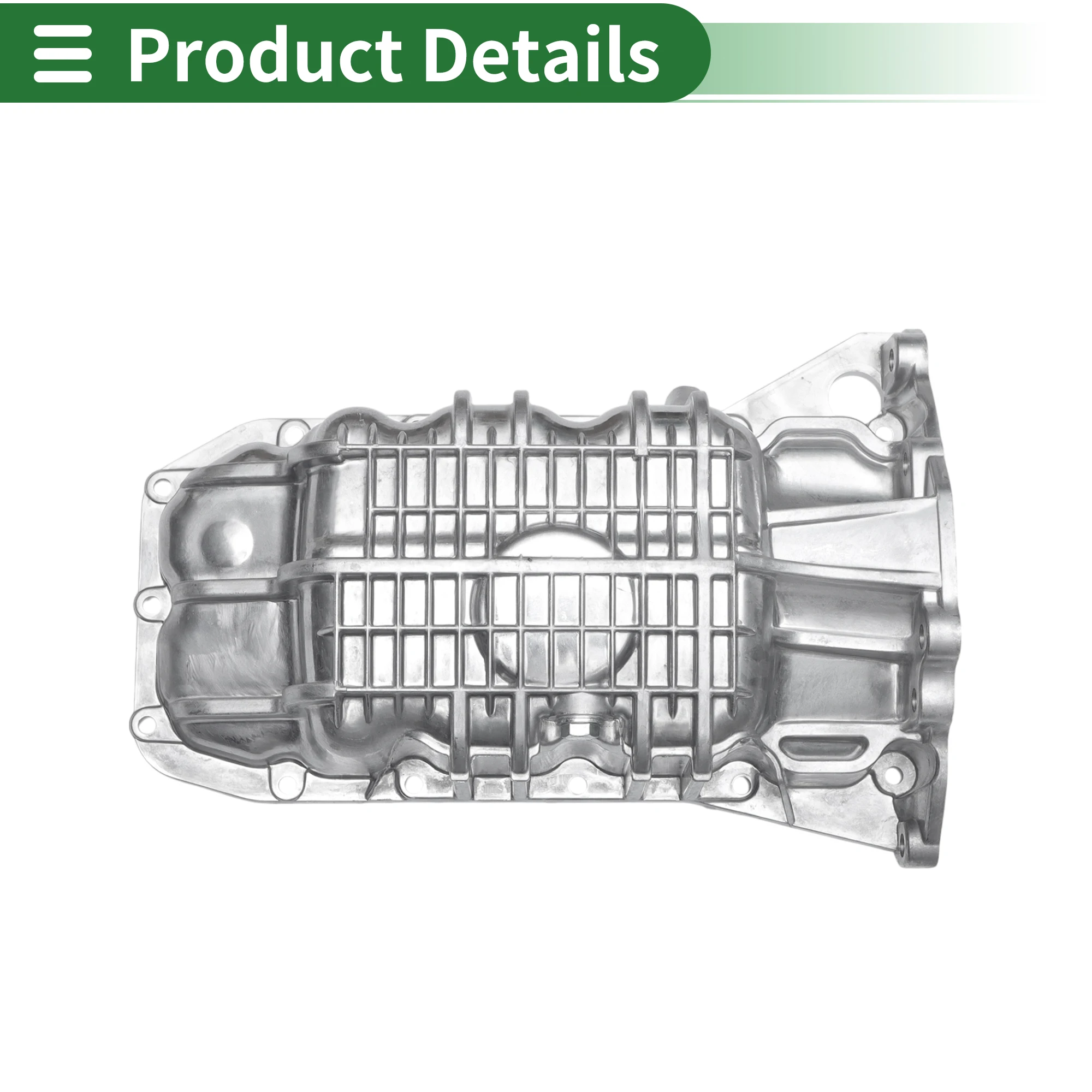 UXCELL No.98MM6675AB cárter de aceite de motor cárter de aceite de transmisión para Ford Fiesta Ikon 2011-2015 tono plateado de aluminio