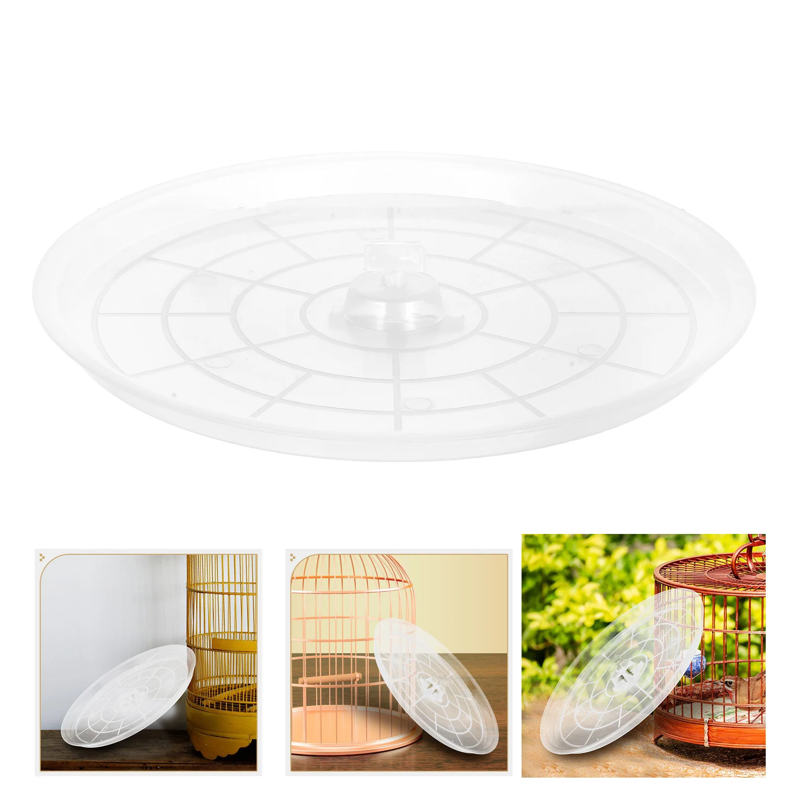 

2pcs Bird Cage Accessories Clear Replacement Tray For Parrot Budgie Transparent Litter Potty Pan Sturdy Portable Fit Various