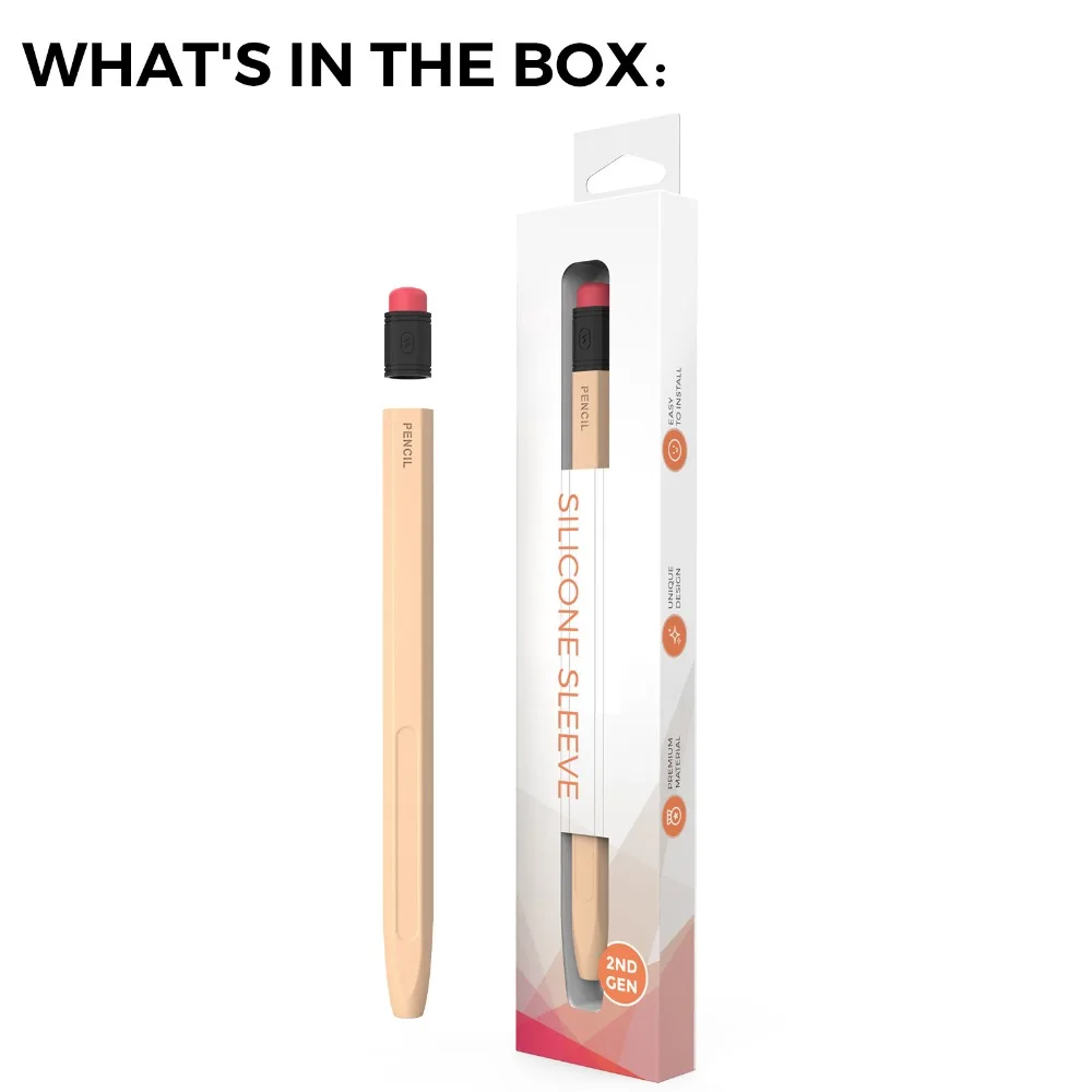 

Silicone Tablet Pencil Case Anti Slip Shockproof Stylus Sleeve Colorful Ergonomic Pencil Protective Shell for Apple Pencil Pro/2