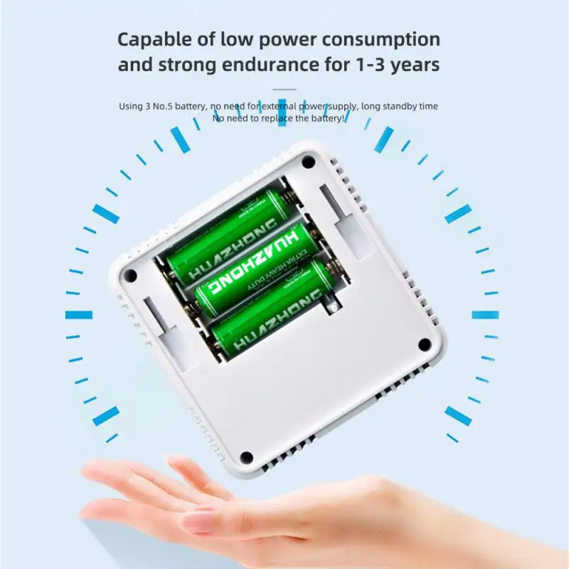 CO Smoke Detector Carbon Monoxide Detector High Sensitivity 90DB Sound And Light Alarm LCD Screen Fault Self Check Fire Alarm