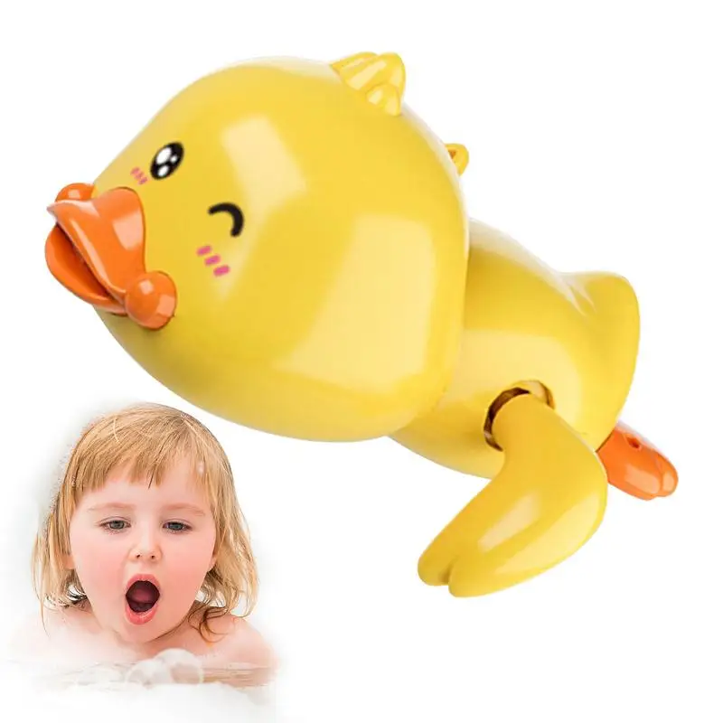 

Toddler Bath Toys Yellow Duck Floating Bathtub Toy Fun Shower Bathroom Water Play Kids Interactive Bathing Swimming Toys For