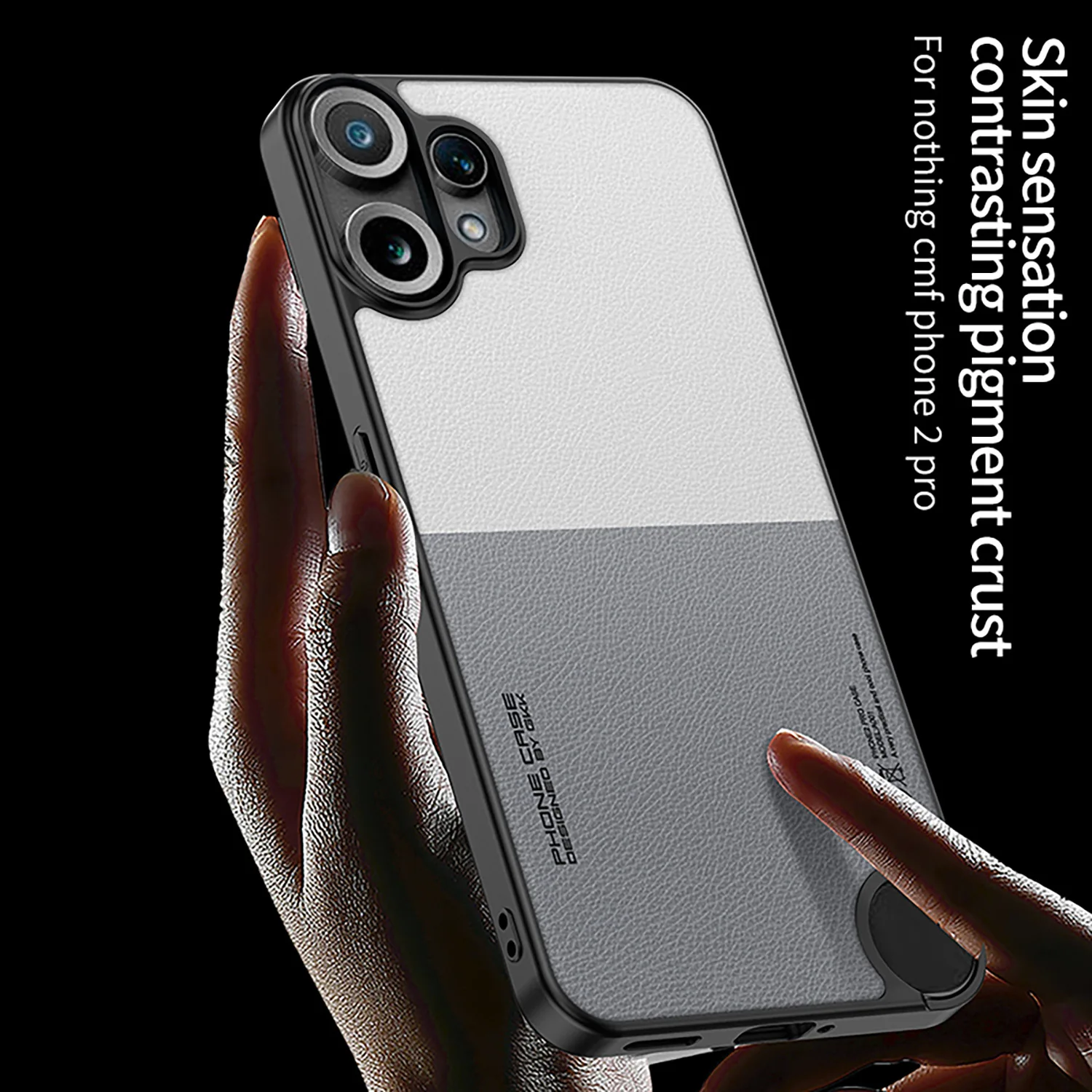 من أجل لا شيء CMF Phone 2 Pro حافظة جلدية فاخرة بنمط جلدي إبداعي مخصص من مادة البولي يوريثان المقاومة للصدمات