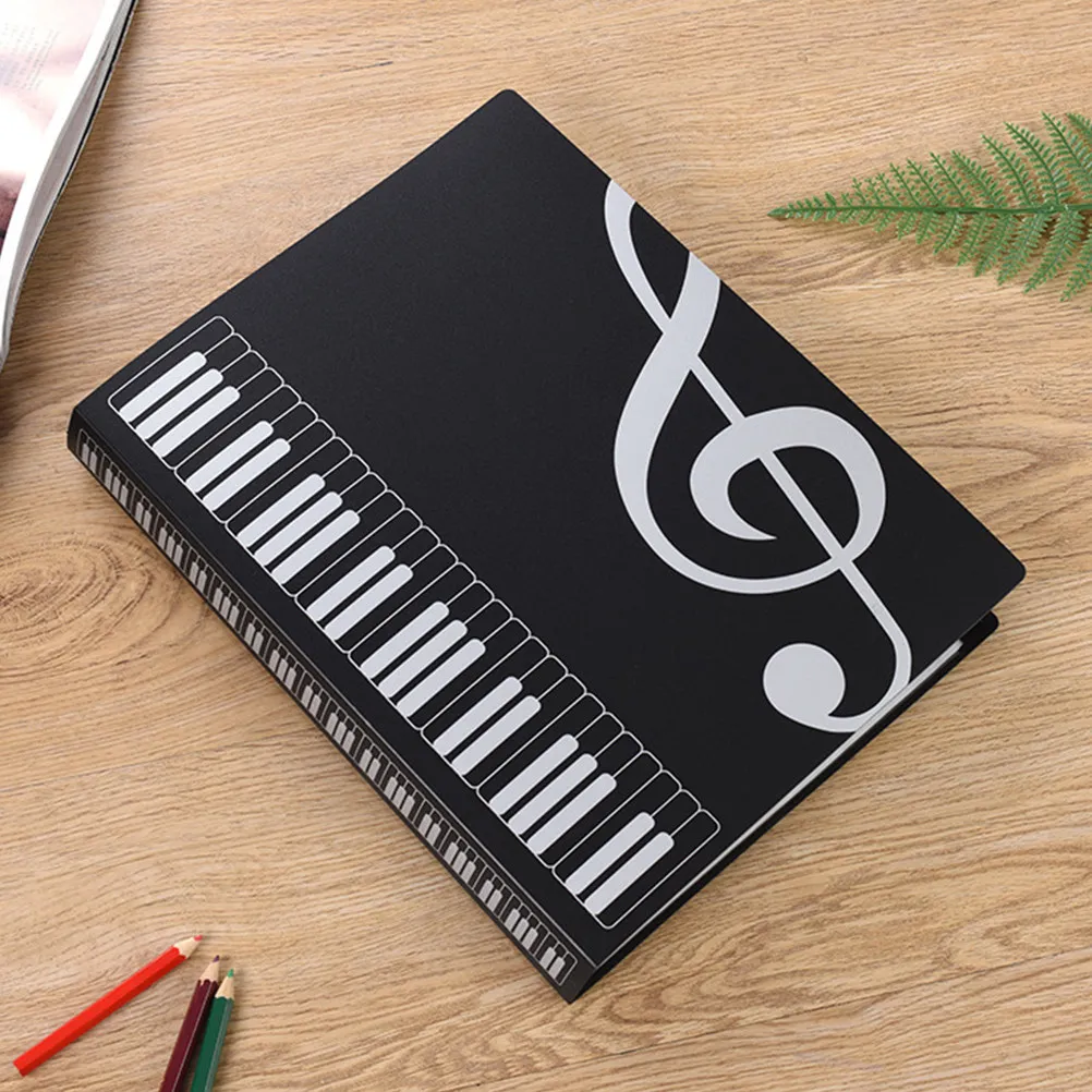 2Pcs Stylish Music Folder for Piano Guitar Sheet Music Heavy Duty File Organizer Office School Supplies Portable Document Folder