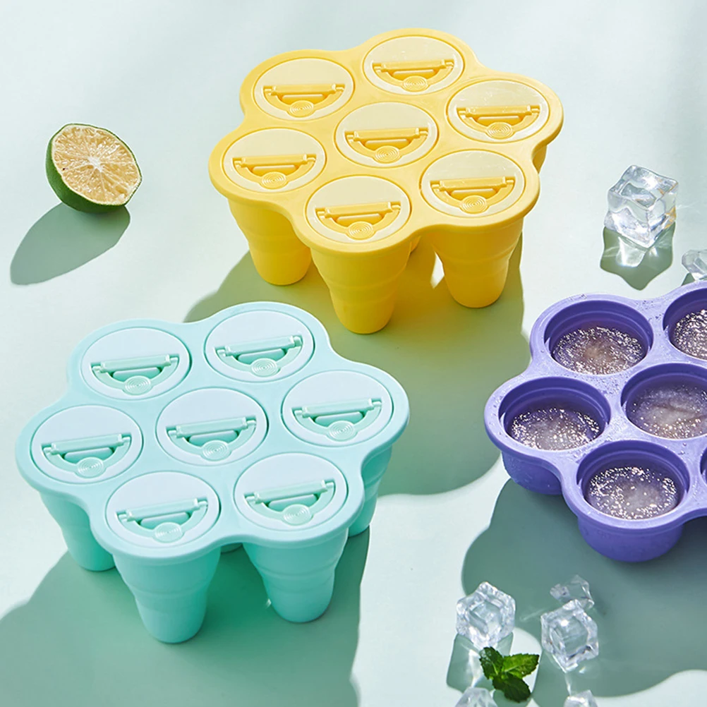 

Foldable silica gel stick family DIY ice cream ice box ice box self-made silica gel ice cream mold