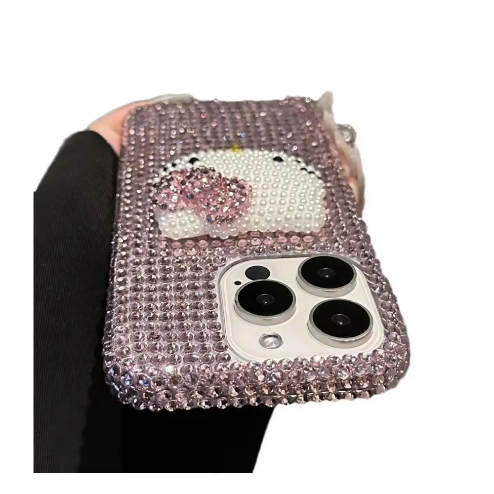 أنيمي جراب هاتف الوردي الراين مرحبا كيتي آيفون 16 15 14 برو ماكس سانريو Kawaii آيفون حالة الفتيات لطيف الراقي مهرجان هدية