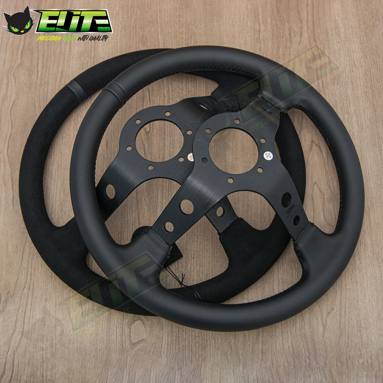 BLACK EDITION Style Steering Wheel 14inch Deep Dish Racing Sports Steering Wheel for Universal