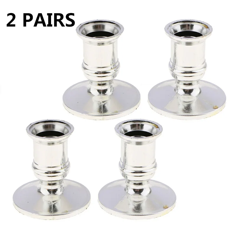 Useful Practical Candle holder 4pcs Centerpiece Decoration Home Kitchen Table top Tea light Candlestick Pillar