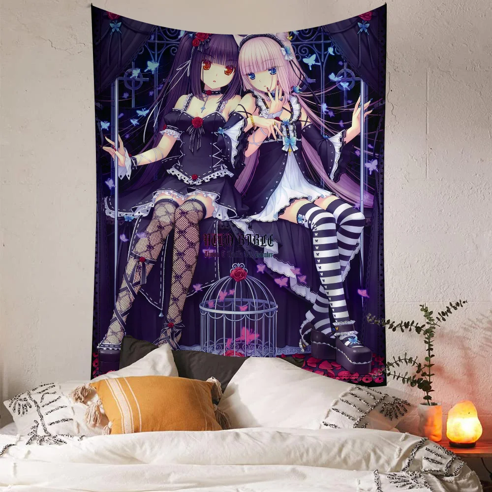 Anime Nekopara Movie Hippie Wall Hanging Tapestries Art Science Fiction Room Home Decor Kawaii Room Decor