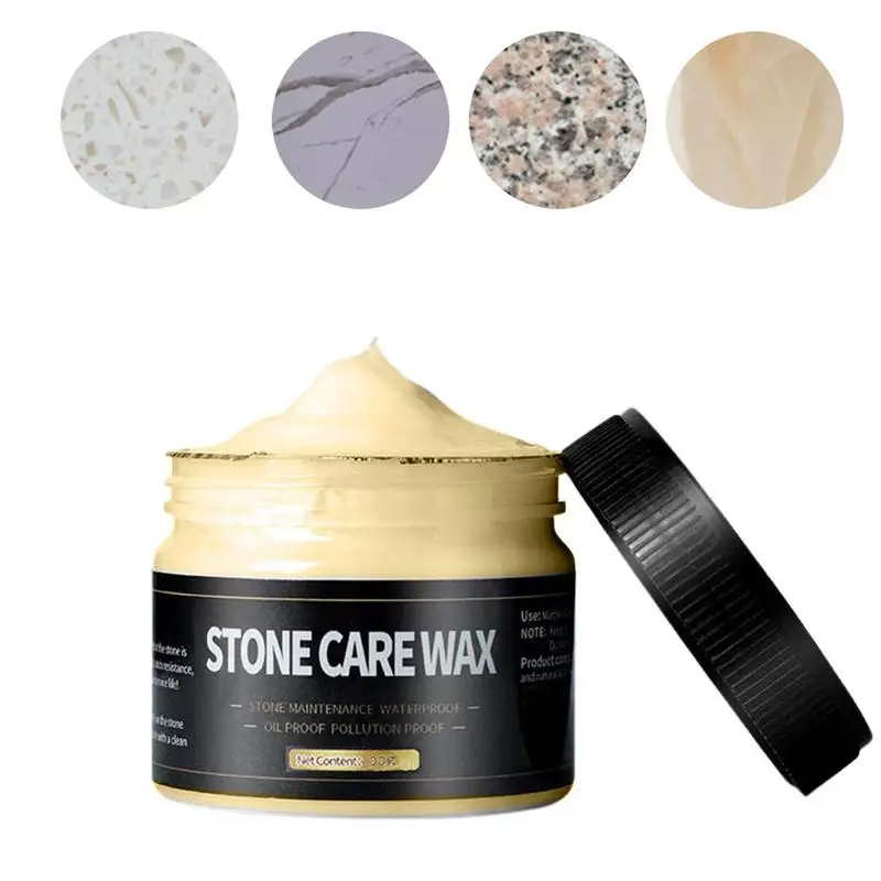 Stone Polishing Wax Stone Care Wax Ceramic Paste Stone Floor Glazing Maintenance 80g Tile Wax For Granite Marble Soapstone Quart