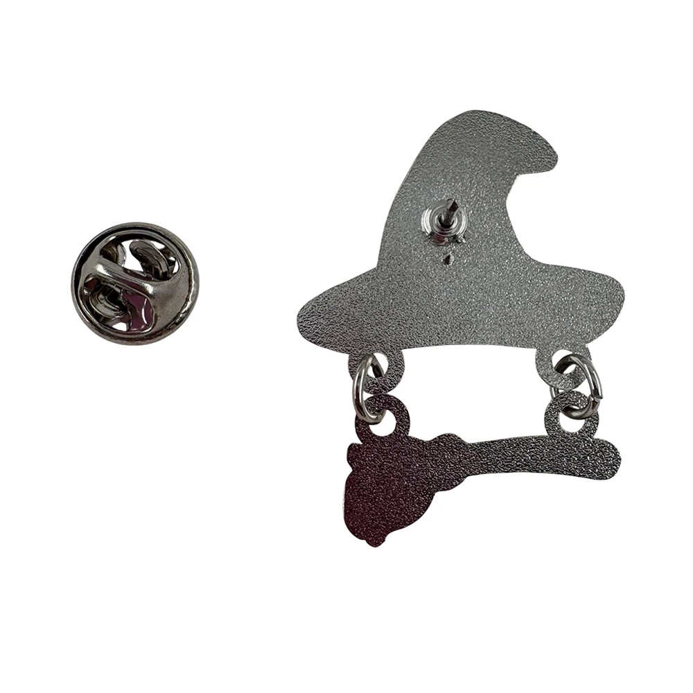 Halloween Wicked Cute Witch Hat Star Broom Pendant Enamel Pin Inspired Wizard Gift Lapel Brooch Badge Accessories Collection