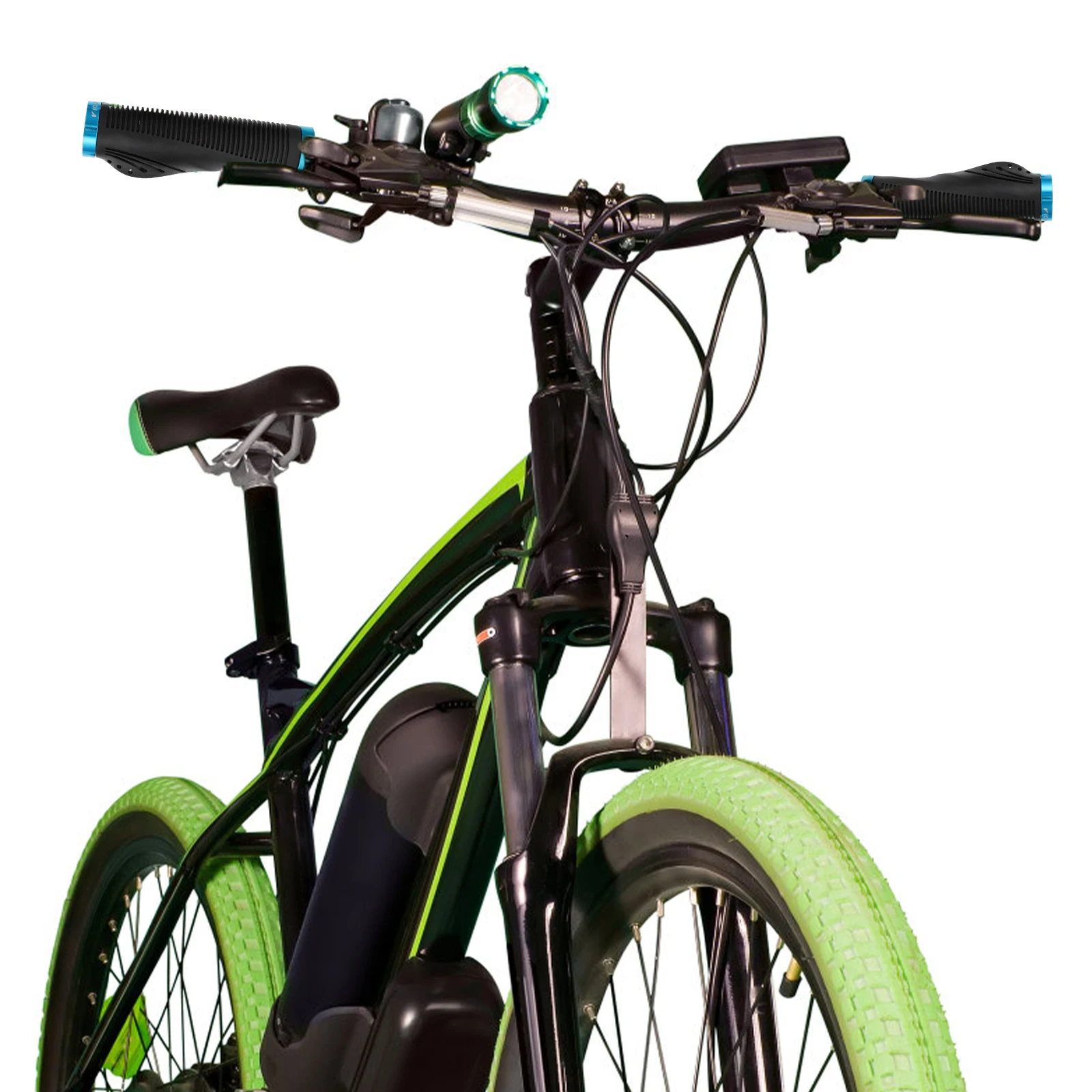 

Mountain Bike Handlebar Grip TPR Anti Skid Shaking Absorption Comfortable Hollowed Cycling Accessory Practical Effect Easy
